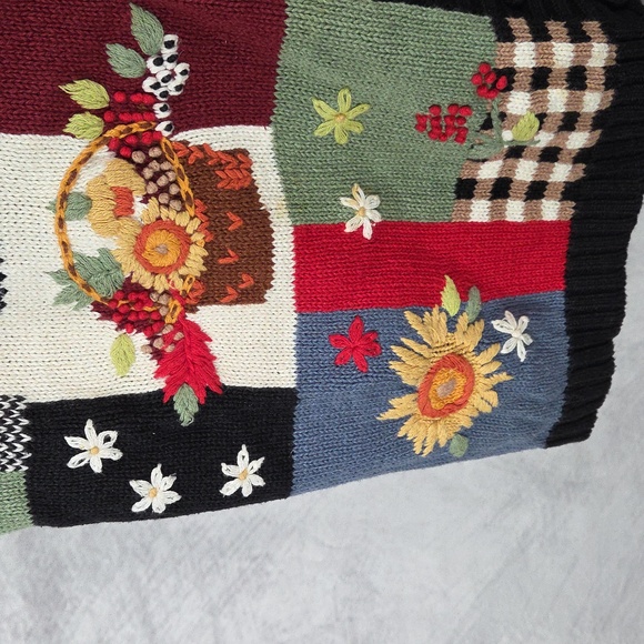 Blair Fall Rooster Knitted Vest Size Medium - Picture 4 of 10